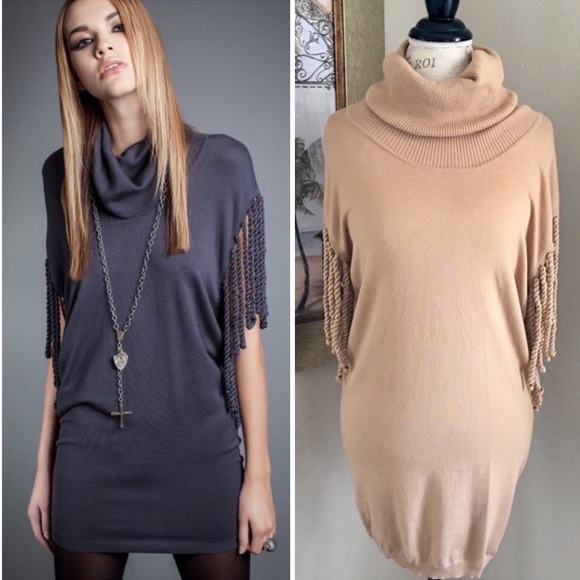 Sheri Bodell Sweaters - Sheri Bodell Camel Rope Fringe Sweater Tunic